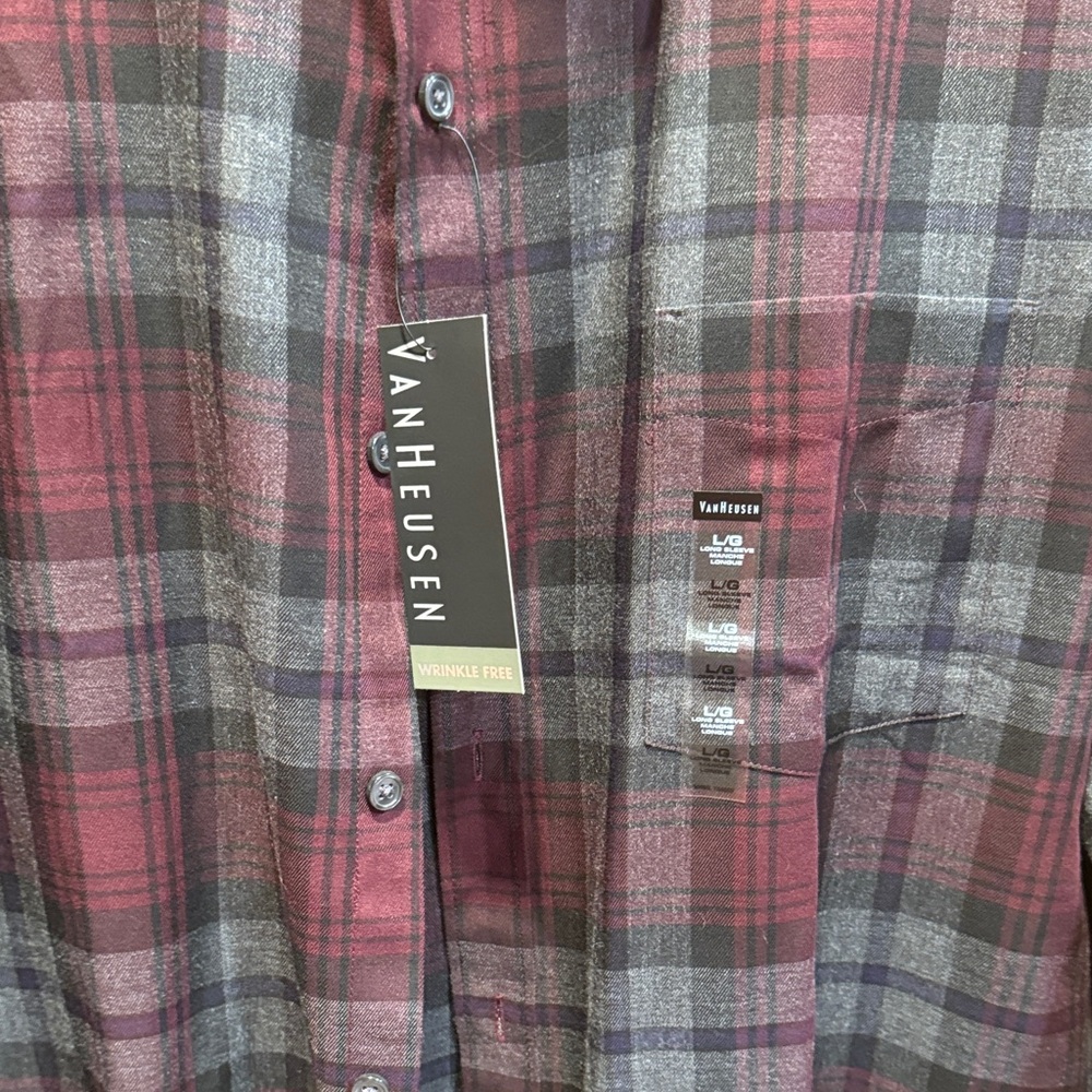 Van Heusen Multicolor Plaid Long Sleeve Shirt - Picture 4 of 7